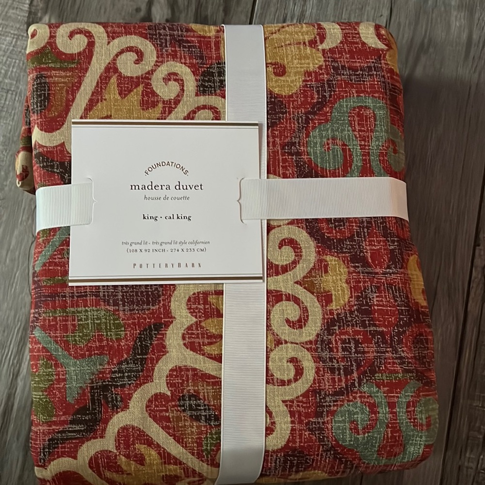 Madera duvet cover by pottery barn.